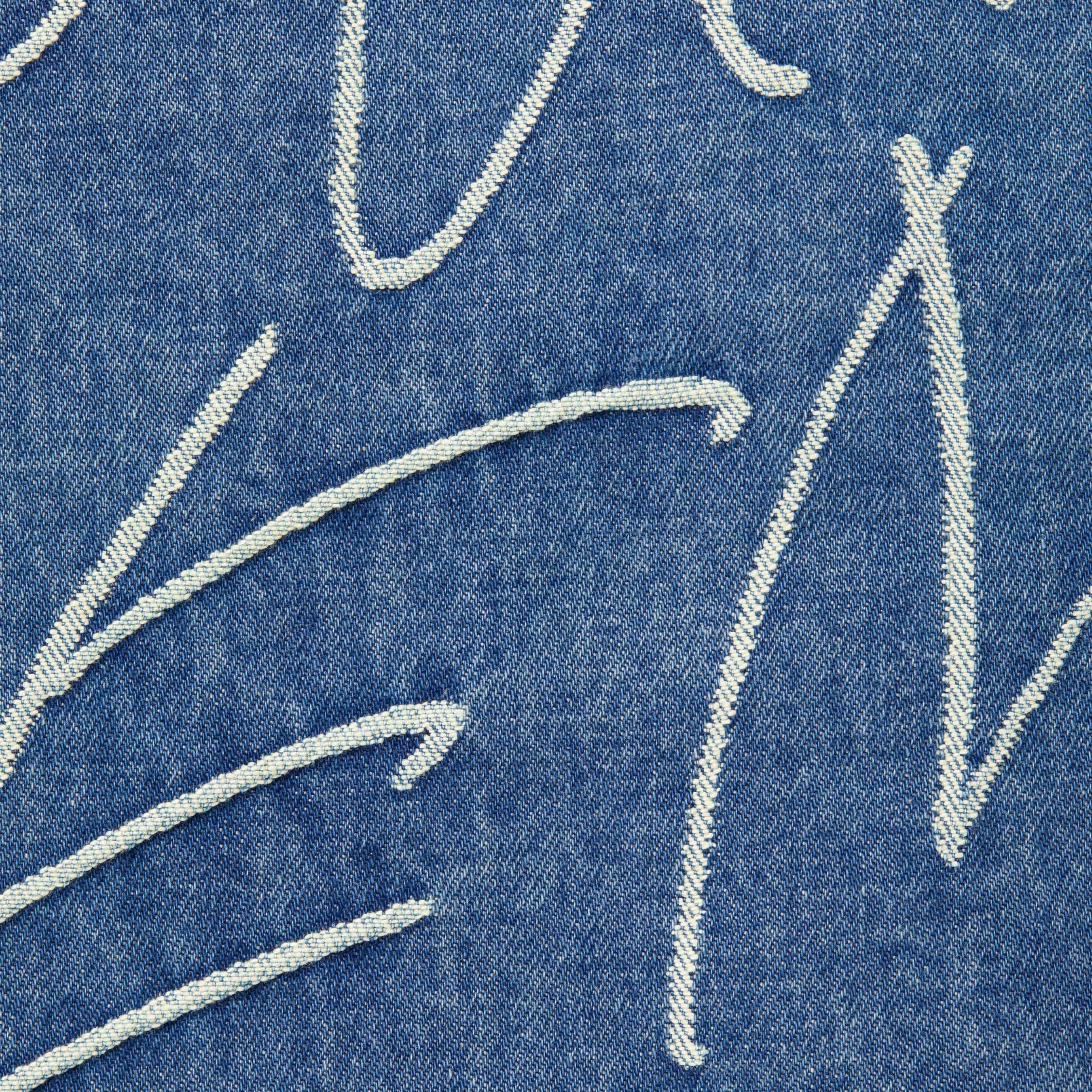 Handwriting Jacquard Denim Shirt view 2
